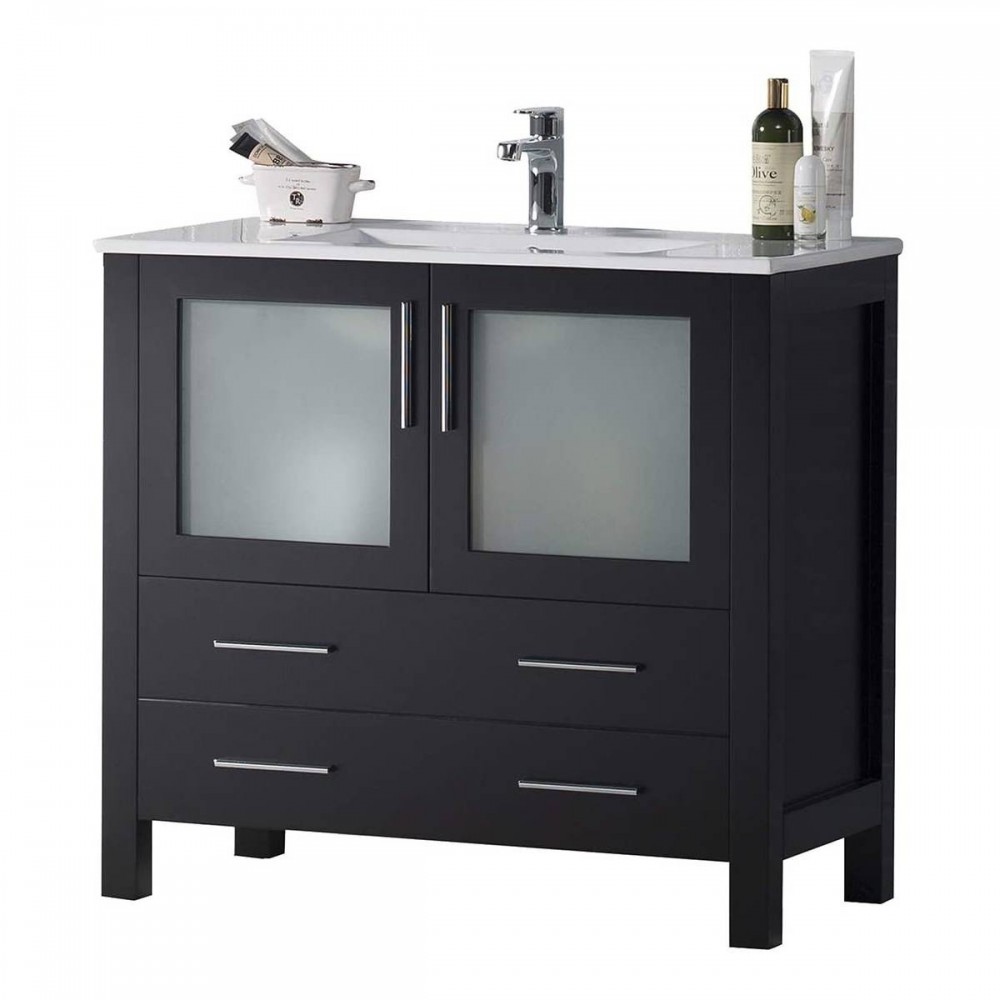 Sydney 36 Inch Vanity with Ceramic Sink - Espresso