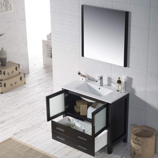 Sydney 36 Inch Vanity with Ceramic Sink - Espresso