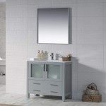 Sydney 36 Inch Vanity with Ceramic Sink - Metal Grey
