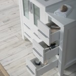 Sydney 36 Inch Vanity Base only with Side Cabinet - White