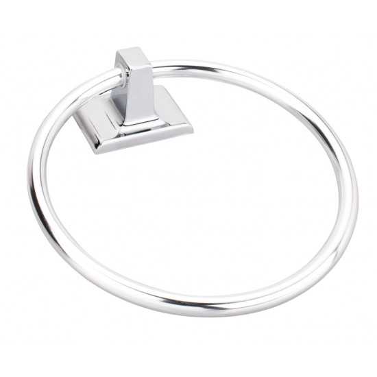 Elements Traditional Towel Ring. Finish: Polished Chrome. Packed in White Box.