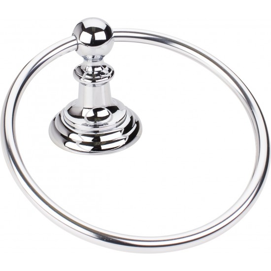 Elements Conventional Towel Ring. Finish: Polished Chrome.