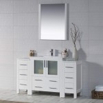 Sydney 54 Inch Vanity with Ceramic Sink - White