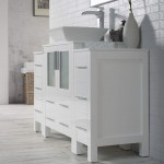 Sydney 54 Inch Vanity with Ceramic Vessel Sink - White