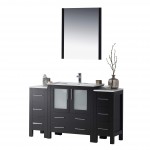 Sydney 54 Inch Vanity with Ceramic Sink & Mirror - Espresso