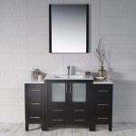 Sydney 54 Inch Vanity with Ceramic Sink & Mirror - Espresso