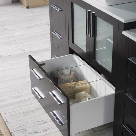 Sydney 54 Inch Vanity with Ceramic Vessel Sink - Espresso