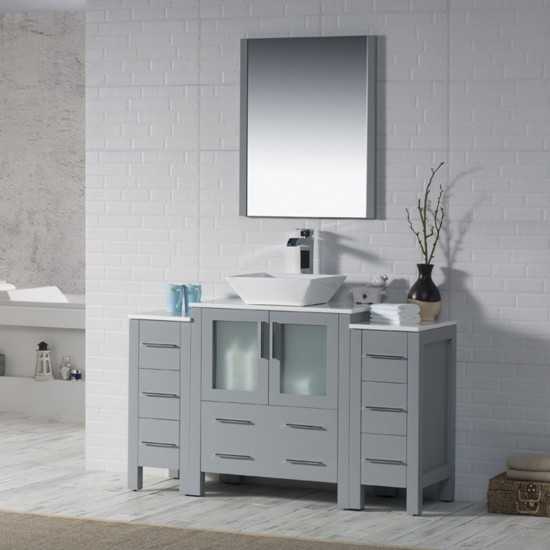 Sydney 54 Inch Vanity Base Only - Metal Gray