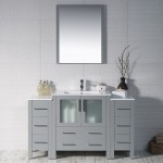 Sydney 54 Inch Vanity with Ceramic Sink - Metal Gray