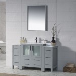 Sydney 54 Inch Vanity with Ceramic Sink - Metal Gray