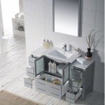 Sydney 54 Inch Vanity with Ceramic Sink - Metal Gray