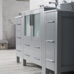 Sydney 54 Inch Vanity with Ceramic Sink - Metal Gray