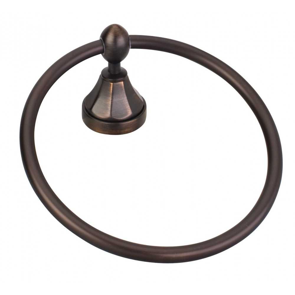 Elements Transitional Towel Ring. Finish: Brushed Oil Rubbed Bronze. Packed in White Box.