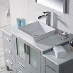 Sydney 54 Inch Vanity with Ceramic Vessel Sink - Metal Gray