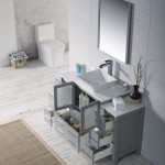 Sydney 54 Inch Vanity with Ceramic Vessel Sink - Metal Gray