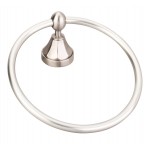 Elements Transitional Towel Ring. Finish: Satin Nickel. Packed in White Box.