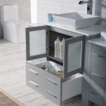 Sydney 54 Inch Vanity with Ceramic Vessel Sink & Mirror - Metal Gray