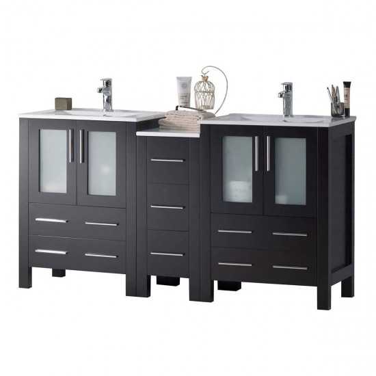Sydney 60 Inch Vanity Base Only - Espresso
