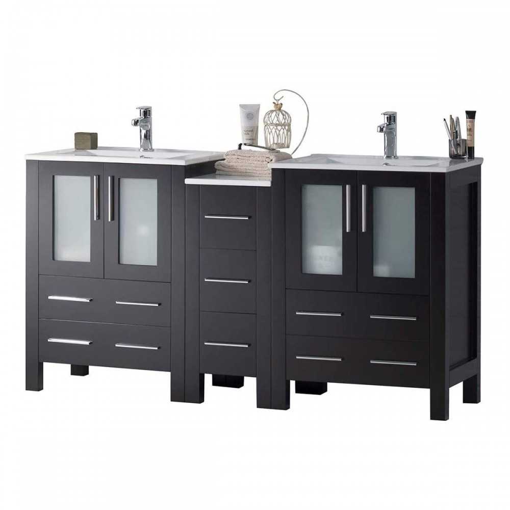 Sydney 60 Inch Vanity Base Only - Espresso