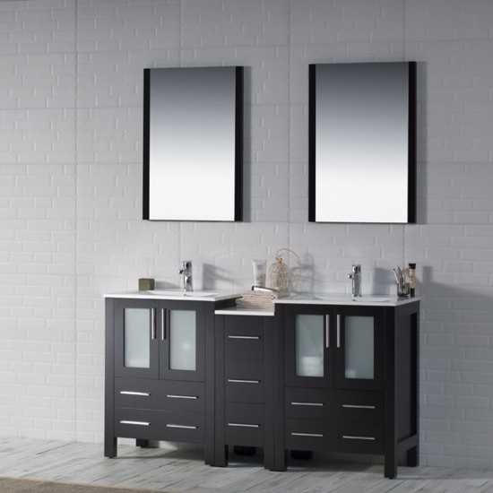 Sydney 60 Inch Vanity Base Only - Espresso