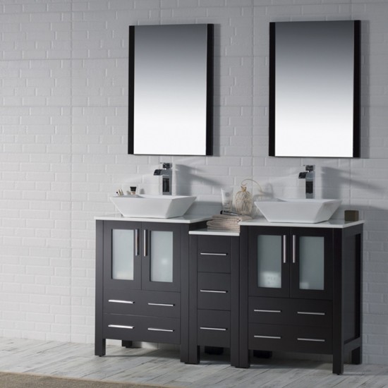 Sydney 60 Inch Vanity Base Only - Espresso