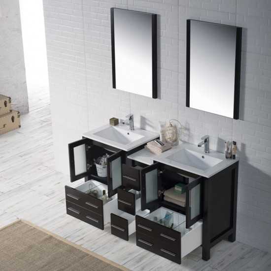 Sydney 60 Inch Vanity Base Only - Espresso