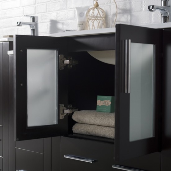 Sydney 60 Inch Vanity Base Only - Espresso