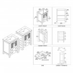 Sydney 60 Inch Vanity with Ceramic Double Sinks - Metal Gray