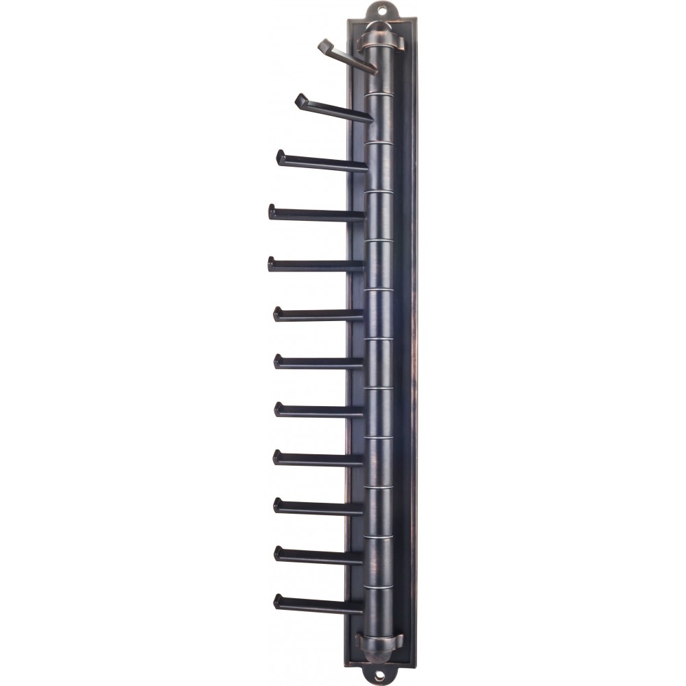 Brushed Oil Rubbed Bronze Screw Mounted Cascading Tie Rack