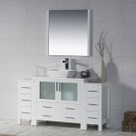 Sydney 60 Inch Vanity Base Only - White