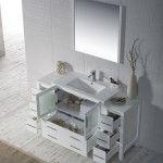 Sydney 60 Inch Vanity Base Only - White