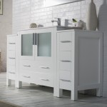 Sydney 60 Inch Vanity Base Only - White