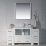 Sydney 60 Inch Vanity with Ceramic Sink & Mirror - White
