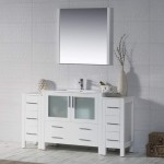 Sydney 60 Inch Vanity with Ceramic Sink & Mirror - White