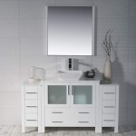Sydney 60 Inch Vanity with Ceramic Vessel Sink & Mirror - White