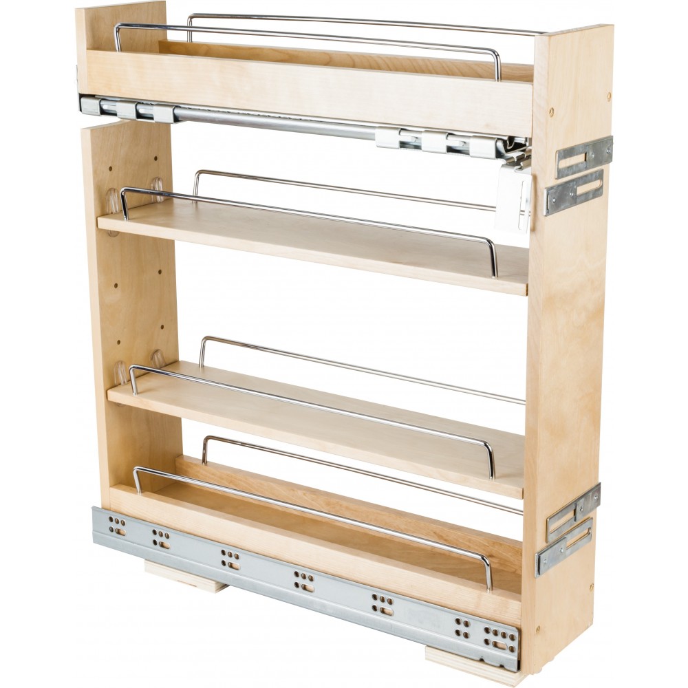 No Wiggle 5" Base Cabinet Pullout with Premium Soft-close Concealed Undermount Slides