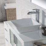 Sydney 60 Inch Vanity with Ceramic Vessel Sink & Mirror - White