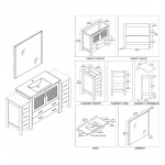 Sydney 60 Inch Vanity with Ceramic Sink & Mirror - Espresso