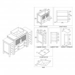Sydney 60 Inch Vanity with Ceramic Vessel Sink - Espresso