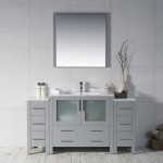 Sydney 60 Inch Vanity with Ceramic Sink & Mirror - Metal Gray