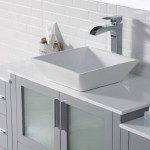 Sydney 60 Inch Vanity with Ceramic Vessel Sink - Metal Gray