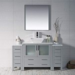 Sydney 60 Inch Vanity with Ceramic Vessel Sink - Metal Gray