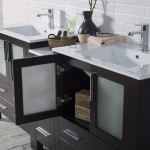 Sydney 72 Inch Vanity with Ceramic Double Sinks - Espresso