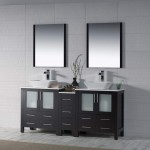 Sydney 72 Inch Vanity with Ceramic Double Vessel Sinks - Espresso