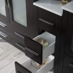 Sydney 72 Inch Vanity with Ceramic Double Vessel Sinks - Espresso