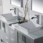 Sydney 72 Inch Vanity with Ceramic Double Vessel Sinks & Mirrors - Metal Gray