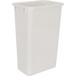 Kit including Top Mount Soft-close Double Trash Can Unit - for 18" Opening with White 50 QT Trashcans