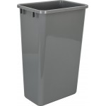 Kit including Top Mount Soft-close Double Trash Can Unit - for 18" Opening with Grey 50 QT Trashcans