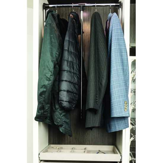 Black Powder Coat 25-1/2" - 35" Expanding Wardrobe Lift