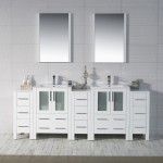 Sydney 84 Inch Vanity Base Only - White